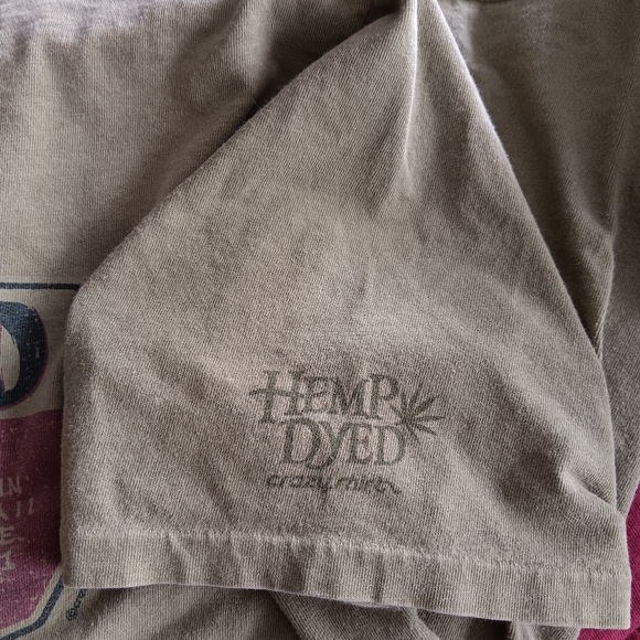 .Vintage Big Island Growers Hemp Dyed Olive Green Single Stitched Shirt! - Picture 5 of 7